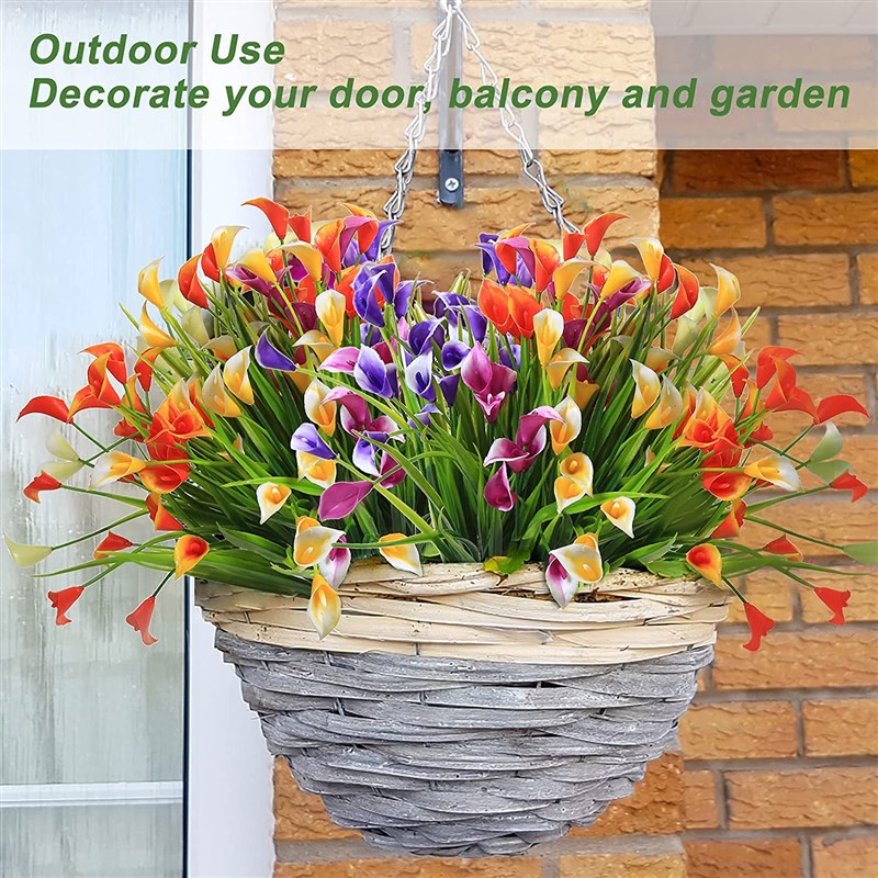 Artificial Flowers Calla Lily Fake Flowers for Outside Indoo