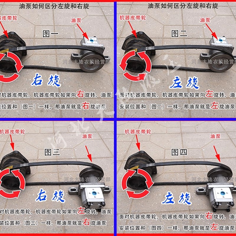 新堆高机装载机液压齿轮泵 CB-FC32 50后进后出型高压油泵 两孔固