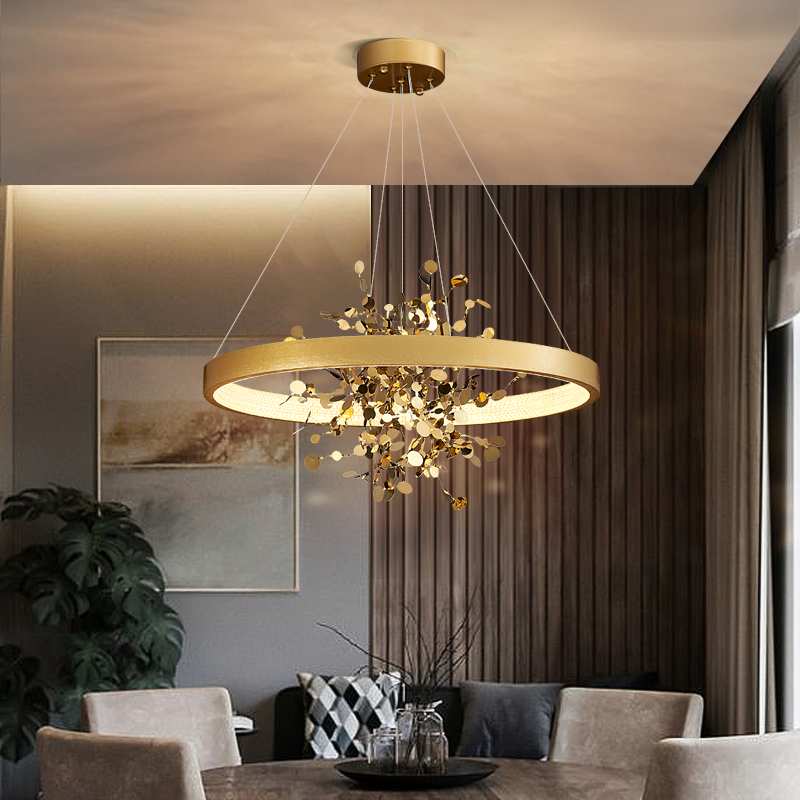 Modern luxury Ceiling Chandelier Dining room Home Copper Dec