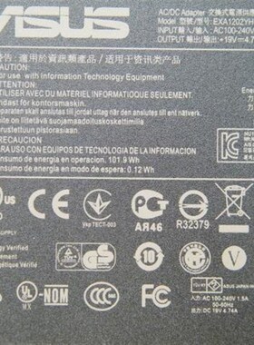 原装华硕ROG玩家国度PG279Q XG32VQ显示器充电源配接器线19V4.74A