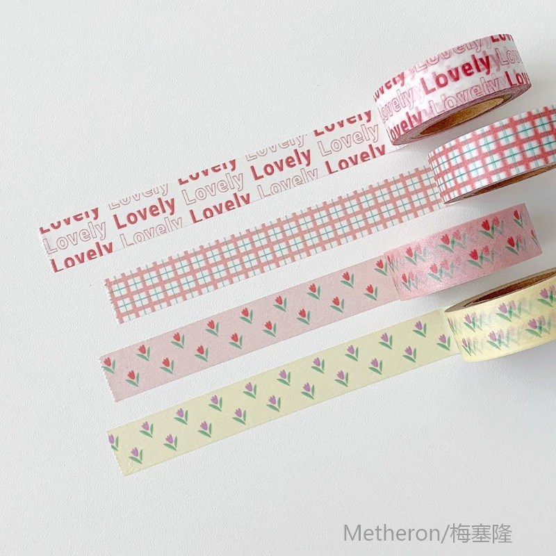 Ins Hot Tulip alphabet Love And Paper Adhesive Tape Love Flo