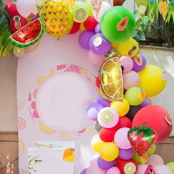 Summer Fruit Balloons Strawberry Grape Watermelon Lemon