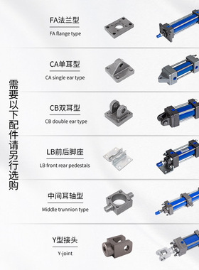 厂家直供轻型液压油缸MOB63X80X100X125HGG拉杆式带磁液压缸推力