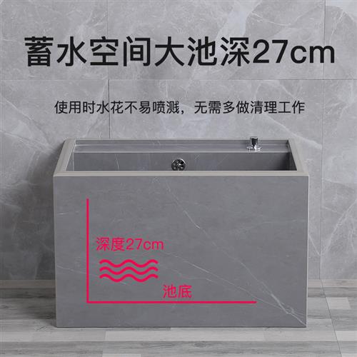 岩板拖把池家用阳台墩布槽拖布池长方形大理石材户外庭院阳台天