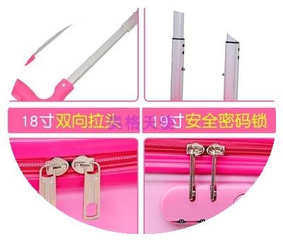 儿童拉杆箱18寸万向轮行李箱小孩子拖拉箱卡通男女儿童旅行箱19寸