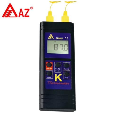 AZ8803手持接触式单组K型热电偶温度计防水型温度表数显测量仪