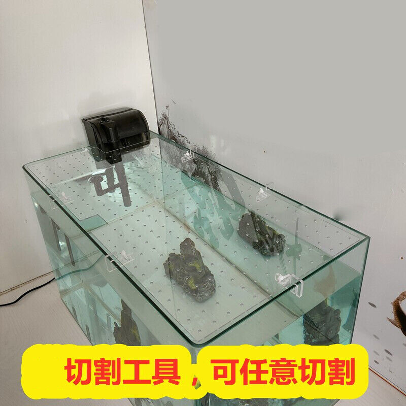 新品鱼缸盖盖板防跳网鱼缸盖子上盖顶盖鱼缸防跳缸板可裁适合40*