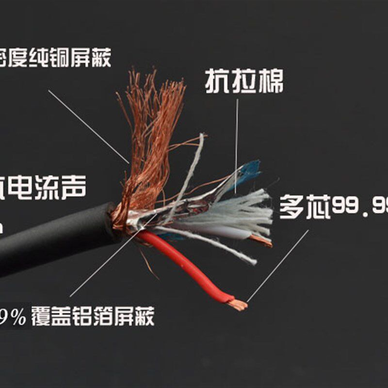发烧级电脑音响箱音频AUX延长线3.5mm公对母3.5耳机加长线无损