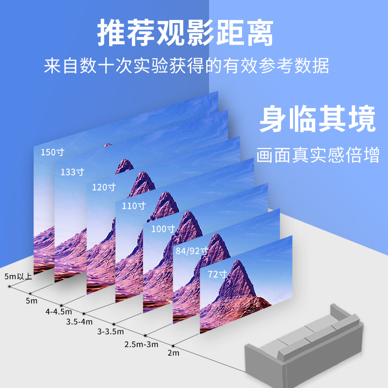 电动地升幕布 抗光家用地拉式智能语音自动升降可移动投影幕布