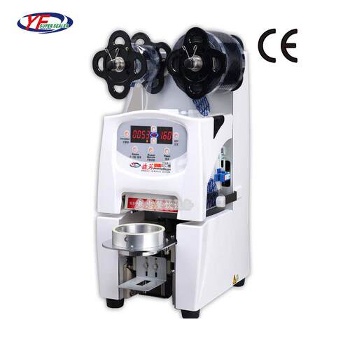 YF-98S全自动封口机塑钢外壳商用台上型奶茶饮品封杯机