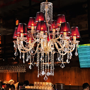 欧式水晶吊灯轻奢大气客厅灯具美式别墅复式楼灯美式简约餐厅卧室