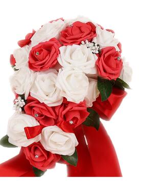 欧美西式玫礼水滴手花捧FBQ-z001花瑰热销婚手捧花仿真货源厂现货