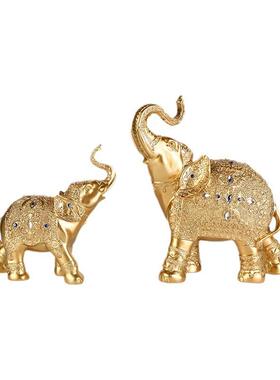 泰国象柜金银平大吉象树脂工艺品摆件家居太玄关电视动物摆RFG件