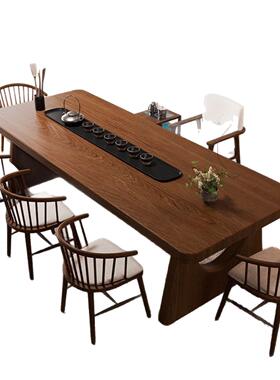 全实YOR木茶桌椅组合简台约现客大板茶原木茶几厅代家用公室泡茶