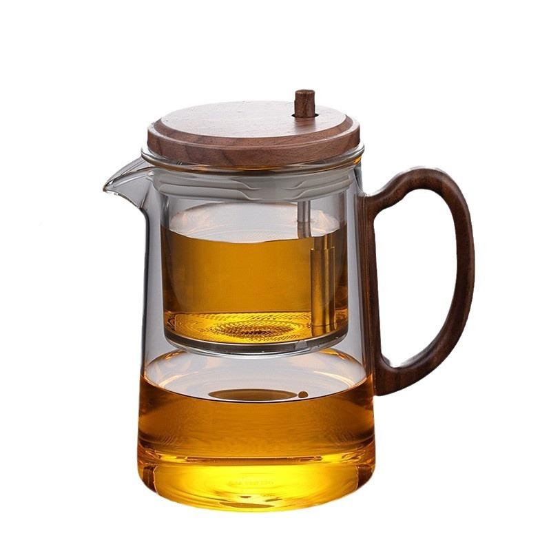 飘冲逸杯茶分离茶壶全玻璃耐热过水IRX滤茶功夫茶具磁吸泡茶泡杯