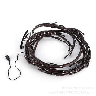 LED藤条灯仿真树枝带灯灯墙面装饰灯BUS遥控DVB弯曲造型彩灯藤蔓