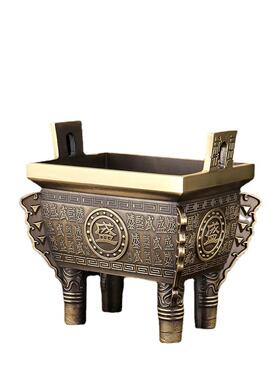 黄铜BDA千秋盛铜鼎百盛鼎压铸纯黄铜鼎鼎工艺品摆件家居