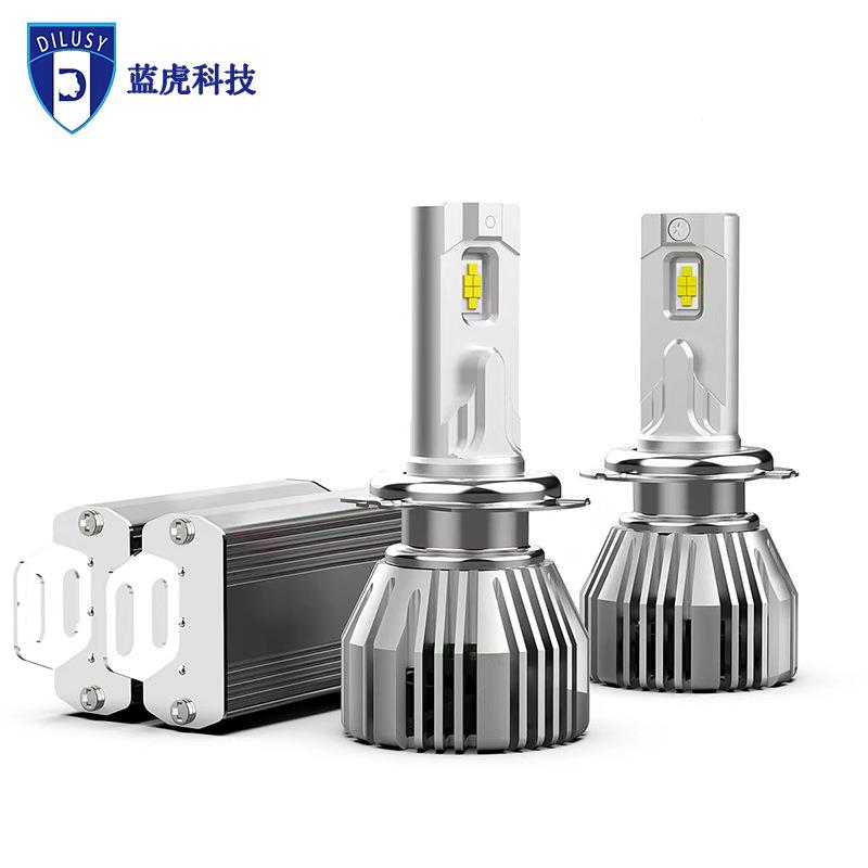 虎新款大功率55W高亮聚光散热汽车前蓝大灯双铜管大汽车灯