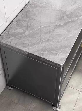 厨台能房置物多架一体靠墙岩板功切菜操作台556落地收纳柜橱柜工