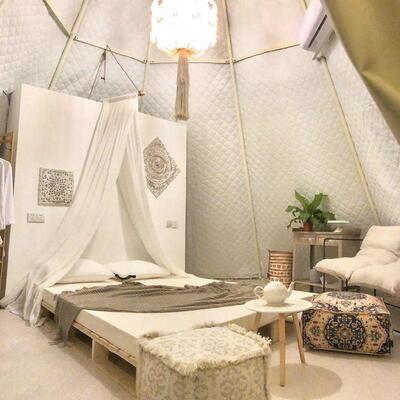 家庭闲户印第安帐篷活动篷户防雨加厚便携印休第001帐安外帐篷