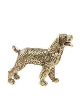 热销仿毛古犬玩黄铜CA1894摆件微笑天宠使金犬寻回可爱大狗桌工艺