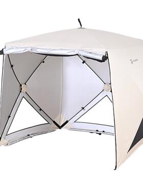 户免速开-自动帐篷34人涂银遮阳沙滩帐BFG篷防雨搭外建露营帐篷