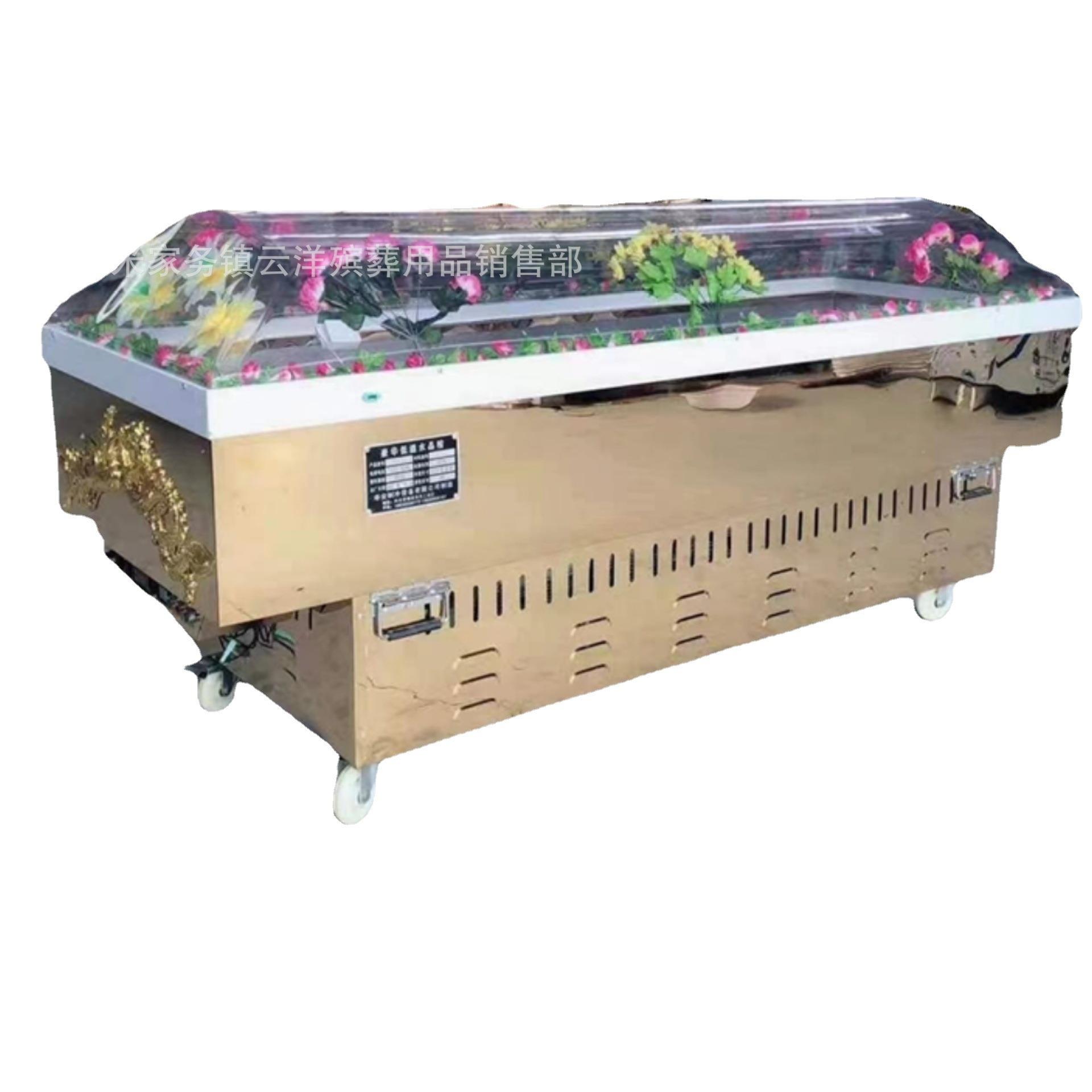 家直销水晶尸棺冰棺殡冷藏棺体冷冻器手提式冰板葬厂用品