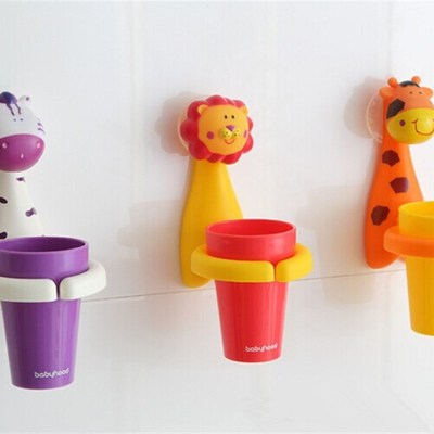 可爱卡通儿童牙刷牙杯套装宝宝洗漱口杯子壁挂吸壁式挂墙防摔牙缸