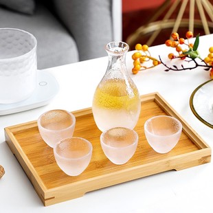 云雾清酒壶玻璃酒具套装 日式 分酒器温酒盅家用小号一两白酒杯子