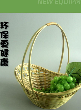 竹制精编手提小竹篮鸡蛋篮家用采摘菜篮水果篮馒头筐厨房收纳竹筐