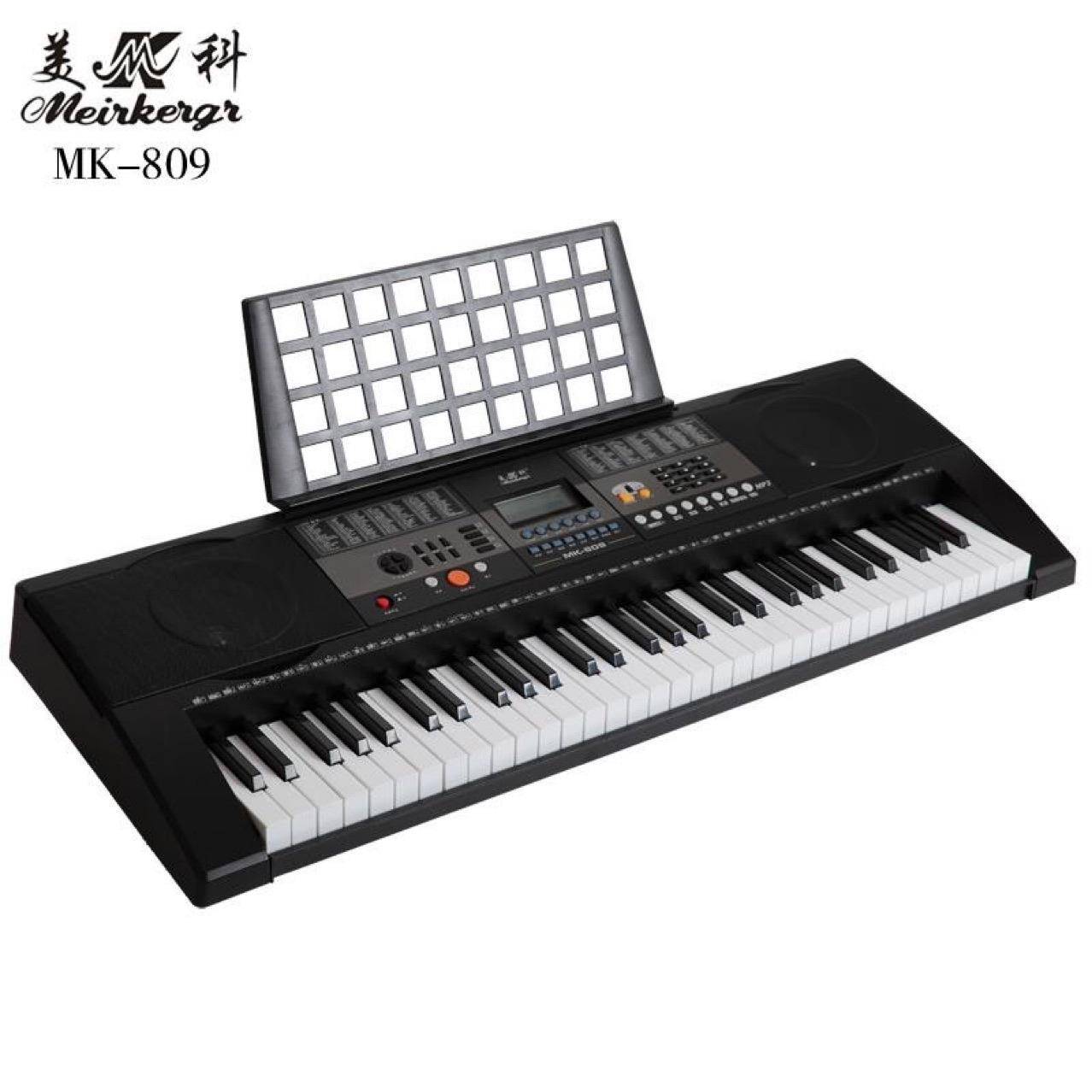 美科MK-809电子琴仿钢琴力度键盘成人儿童教学初学61键琴