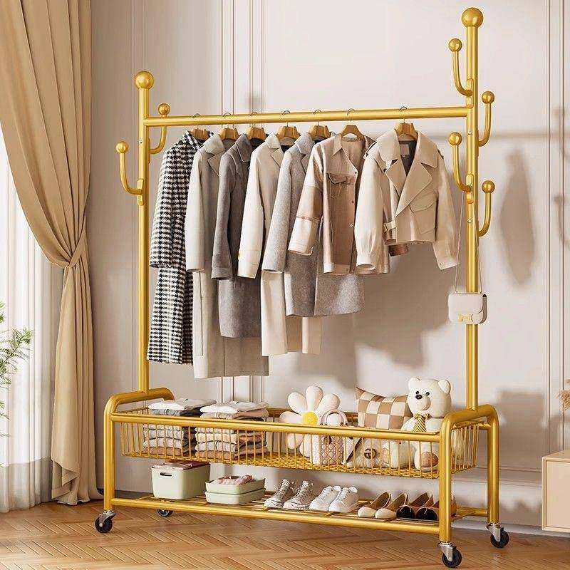 特厚加高晾衣架落地式家用网篮耐用卧室衣帽架时尚网红带轮挂衣架,自行车/骑行装备/零配件,更多零件/配件,淘宝优惠券,粉丝福利购,淘宝优惠卷