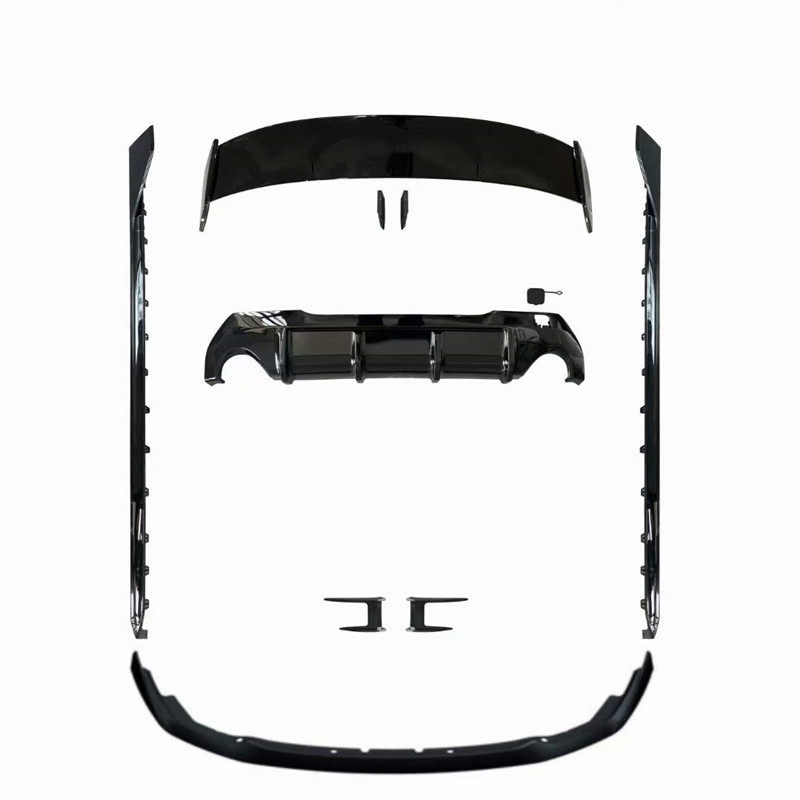 MP小包围黑武士套件适用于宝马1系F40两厢版空力套件前唇尾唇侧
