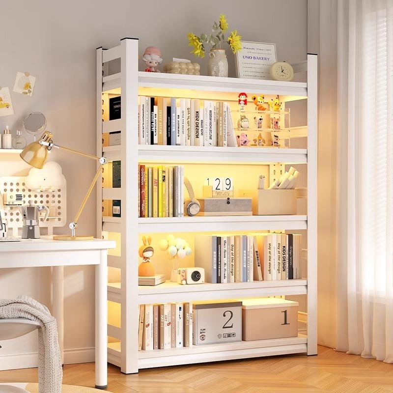 钢制置物架落地儿童家用书架多层书柜货架收纳储物架角钢简易架子