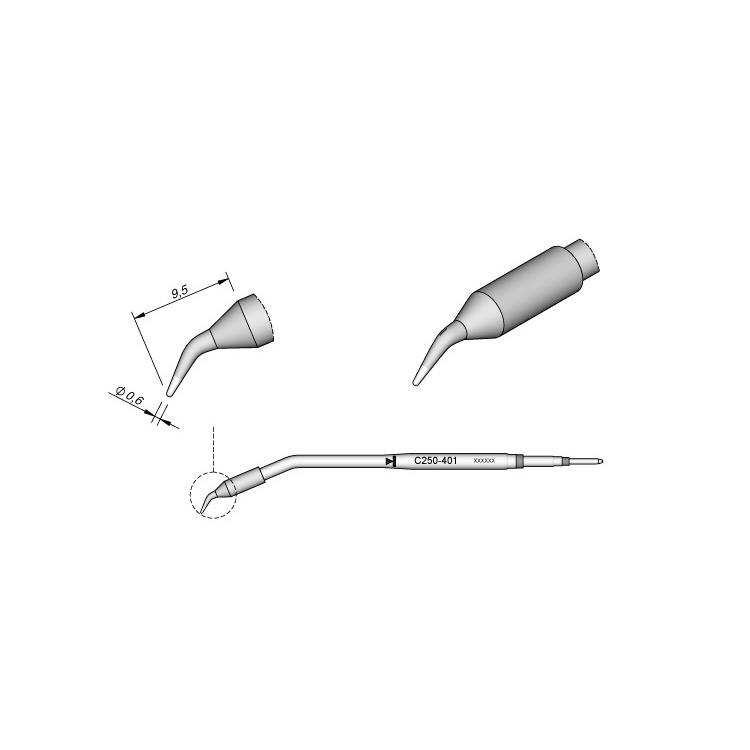 自动送锡枪专用C250系列烙铁头弯型烙铁头2