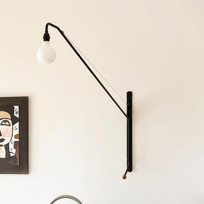 北欧vitraPotence美式复古中古长杆客厅书房设计师工业摇臂壁灯