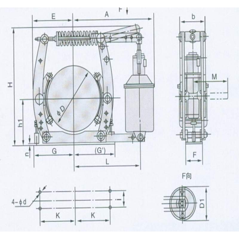 供应YWZB系列电力液压鼓式制动器推动器起重机抱闸刹车刹车片