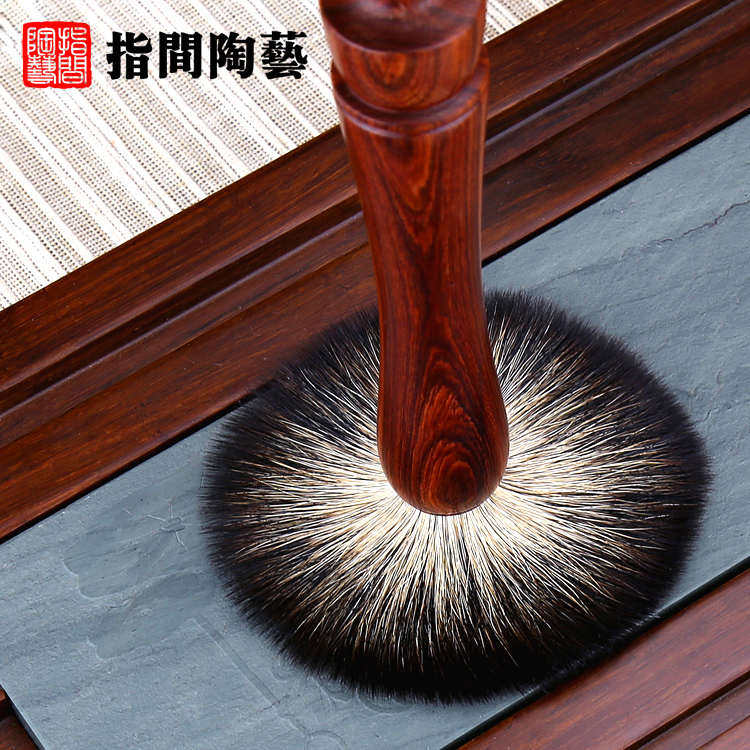 獾毛养壶笔不盘扫六君子刷子配件刷功夫茶套装茶道台毛茶茶具掉水