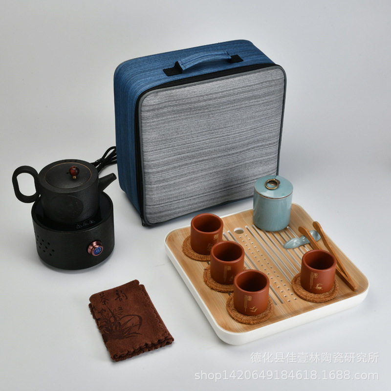 电陶炉煮茶器旅行茶具套装便携包日式家用简约玻璃泡茶壶茶杯礼品