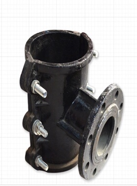 球磨铸铁法兰马鞍三通抢修节DN100 80 150两合分水三通沙眼补漏