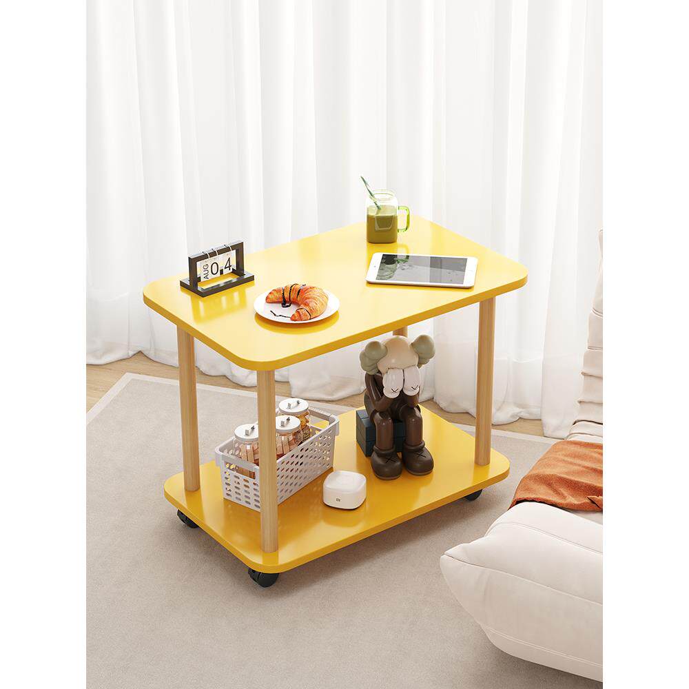 边几可移动沙发小茶几简约现代小户型桌子客厅边几阳台带轮小方桌
