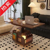 2026升降茶几折叠移动推车实木茶台茶桌小户型客厅多功能沙发餐桌