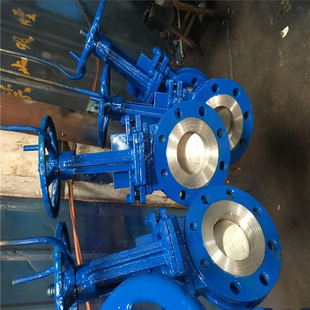 双法兰手动刀型闸阀 DN1200手动刀闸阀 手动耐磨闸阀 10C PZ73H