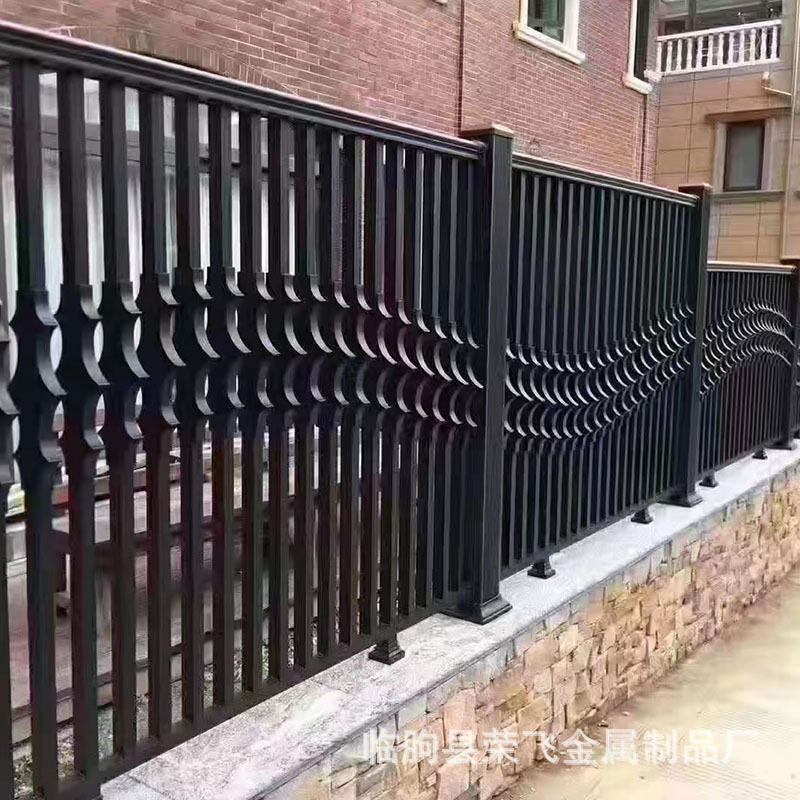 小区铝艺护栏 院墙防护栏铝合金庭院围栏 厂区栅栏围墙栏杆