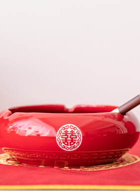 速发结婚烟红缸家性潮流灰色新婚客厅个用陶瓷烟缸方陪嫁用品大全