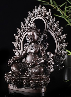 速发藏供纯铜古财色神佛像密宗传奉摆件