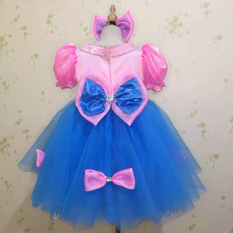 速发儿童演出服公主裙可爱童舞蹈服蓬蓬纱裙表演服装蝴蝶连衣裙高
