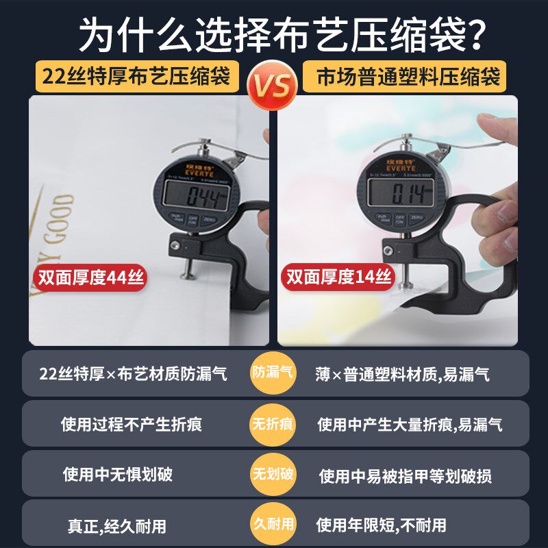 抽真空压缩袋收纳袋衣服被子衣物家用旅行搬家换季神器牛津布空气