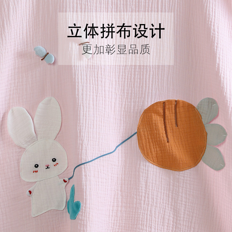 夏季儿童浴袍女童纯棉纱布浴巾男孩斗篷男童游泳吸水速干可穿式