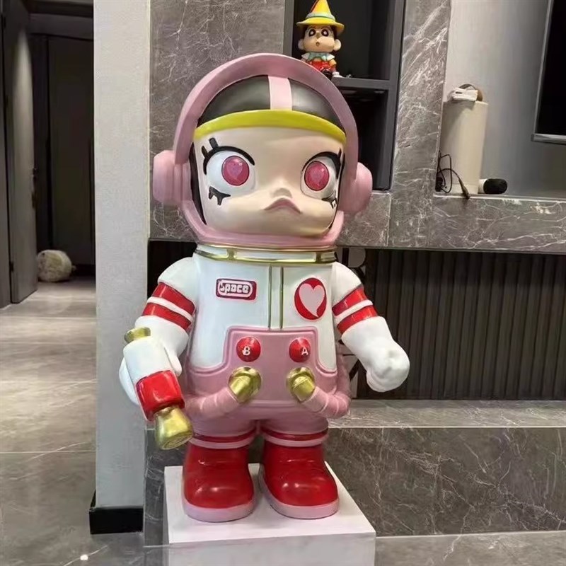 泡泡玛特茉莉宇航员电视柜落地大摆件手办客厅商场店铺装饰品大号